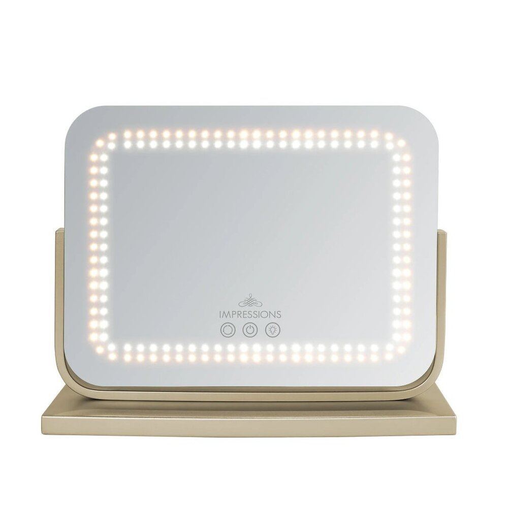 Allura Tri-Tone LED Makeup Mirror With Bluetooth Speakers & Adjustable Tilt